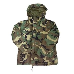 Men’s Genuine Army Issue Cold Weather Woodland Nylon Parka Jacket Size XLT